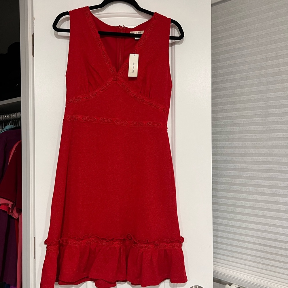 Red mini dress